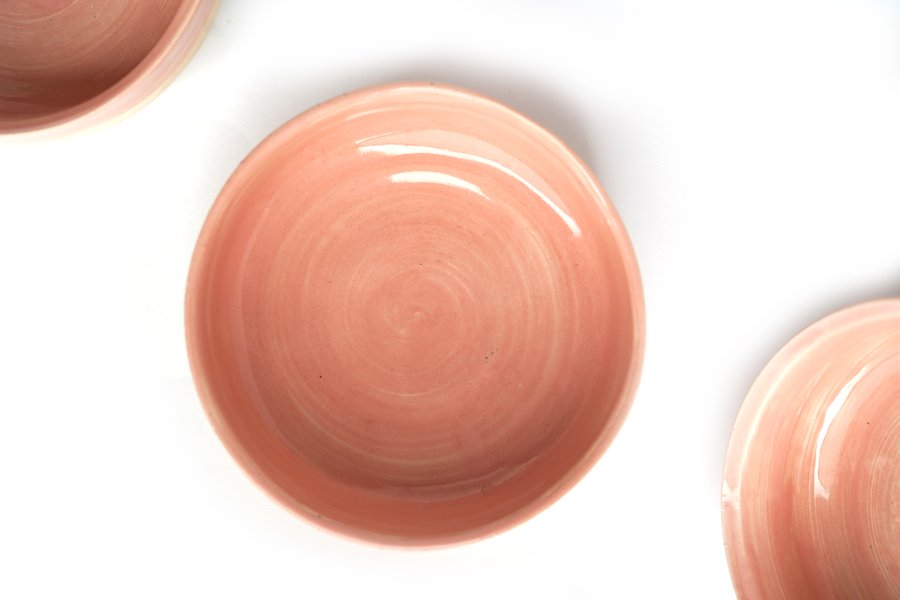 Handgetöpferte Müslischale aus Keramik – rosa natur, Unikat